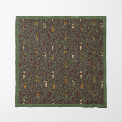 Swimmers in Summer in Candy Stripe Green Napkin
