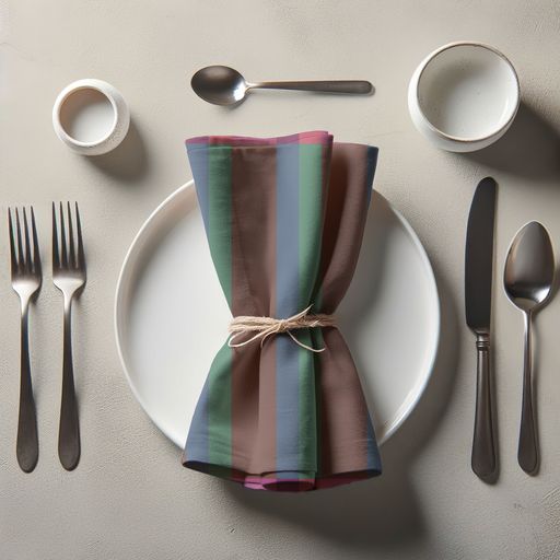 Candy Stripes Napkin in Brown