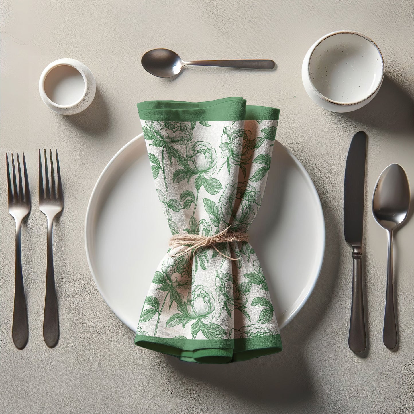 Chinoiserie in White Napkin