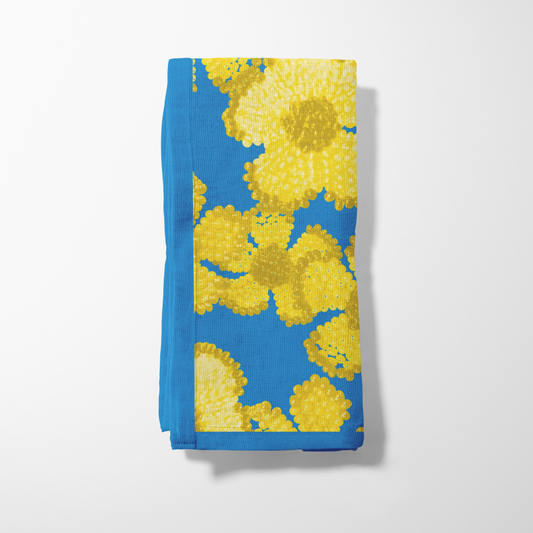 Canary Floral Napkin in Cerulean