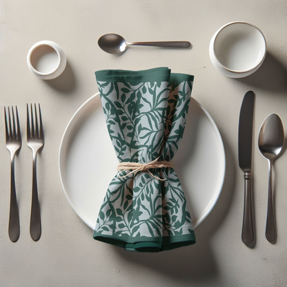 Figi Floral Napkin in Icy Adventurine