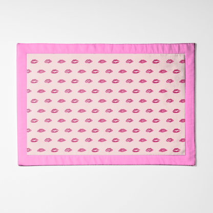 Valentine Pink Smooch with Love Pink Placemat