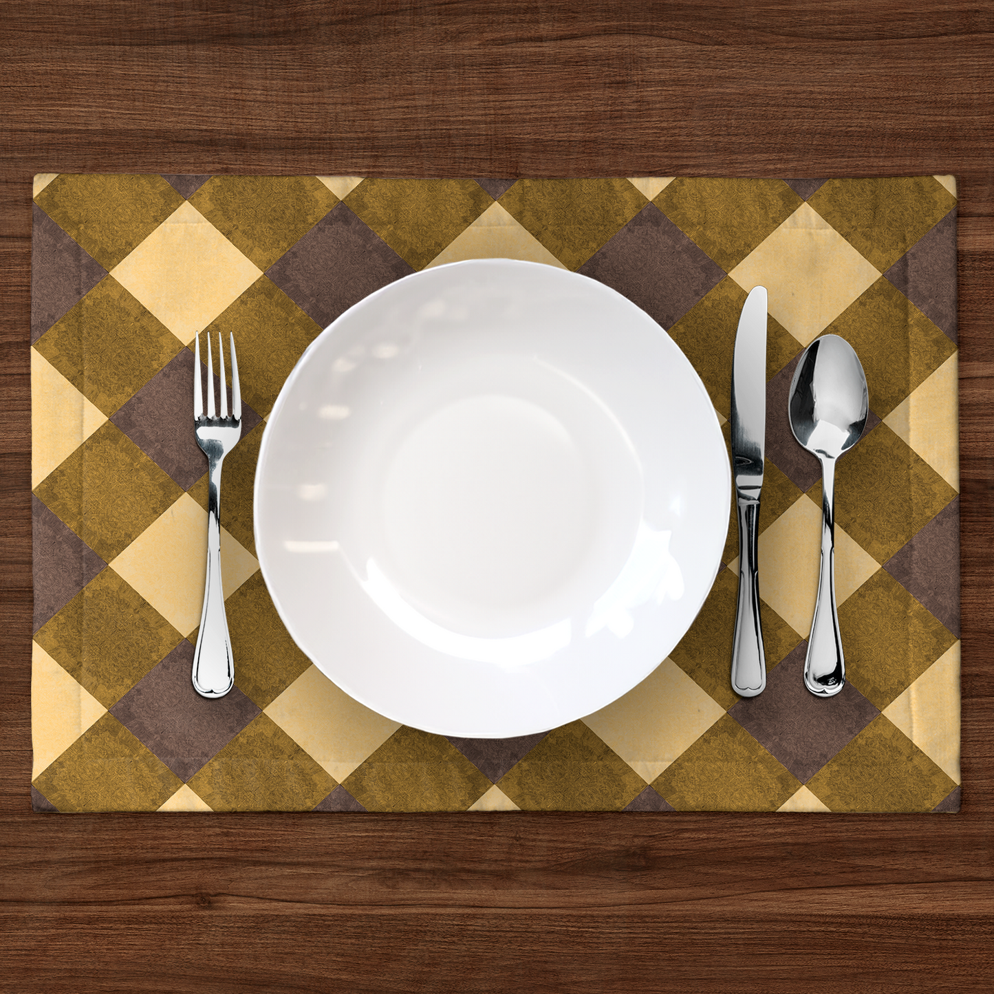 Mocha Gingham Placemat