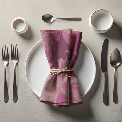 Tropical Paissage Pink Napkin