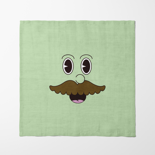 Mustache Napkin - Organic Cotton Voile