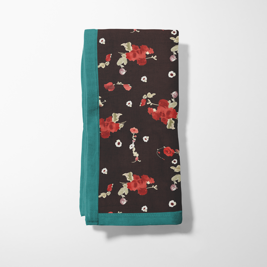 Earthen Ware Floral Napkin in Lightweight Linen