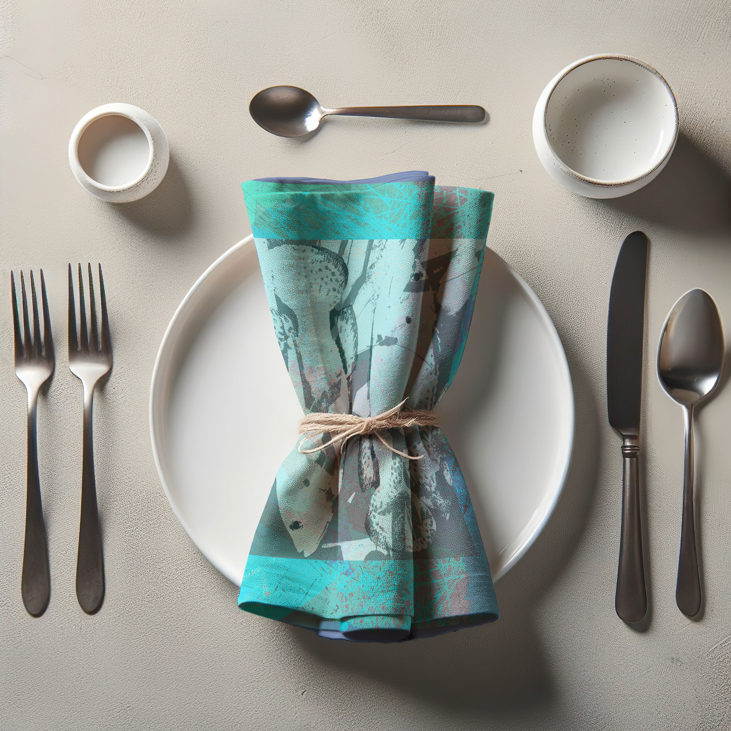 Two Fish Blue Napkin