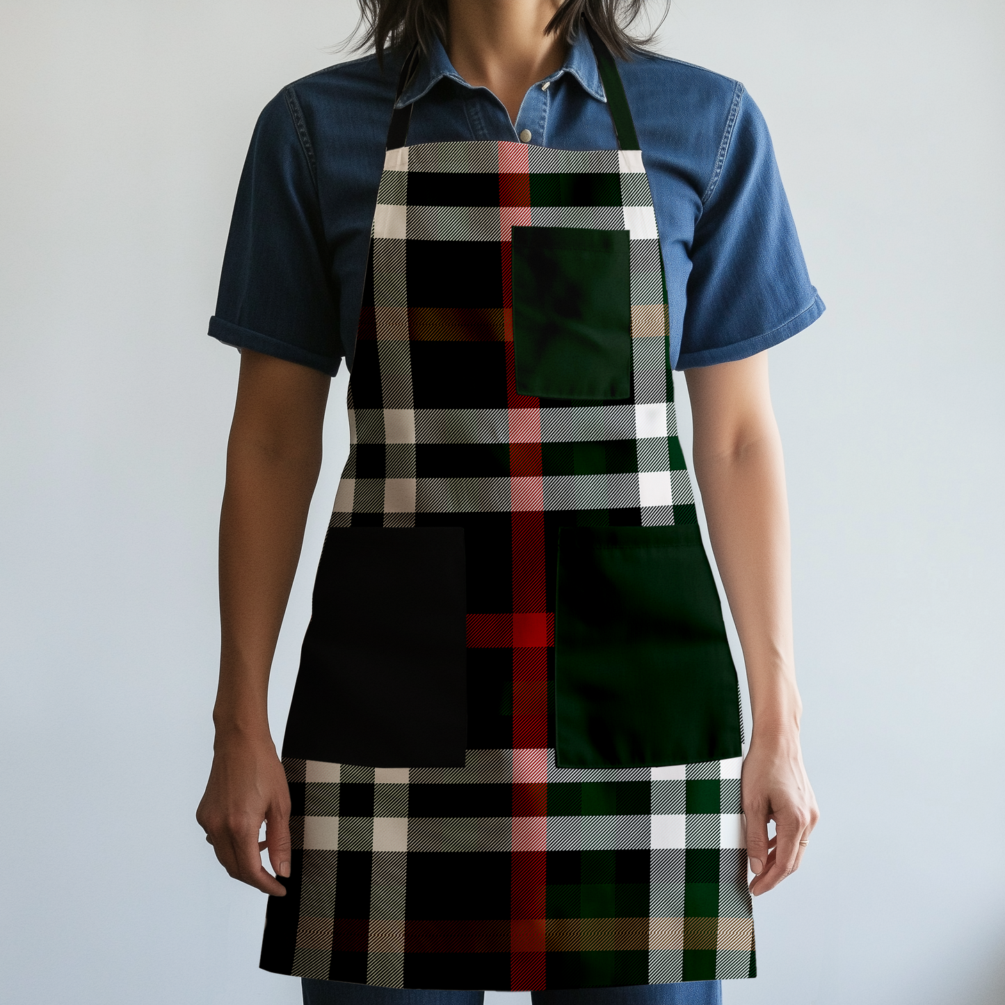 The Ceremony Plaid Full Chef Apron