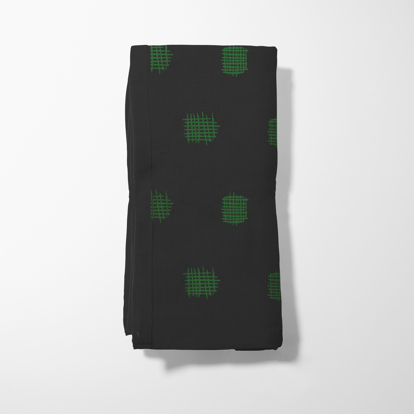 Black and Green Cross Stitch Napkin
