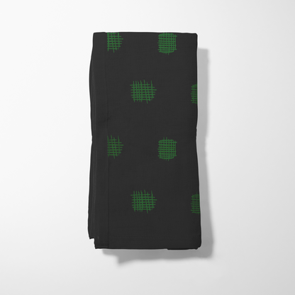 Black and Green Cross Stitch Napkin