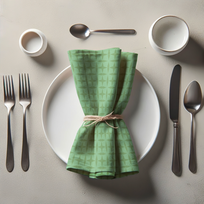 Sit for a Bit Napkin - Lime Green in Lightweight Linen