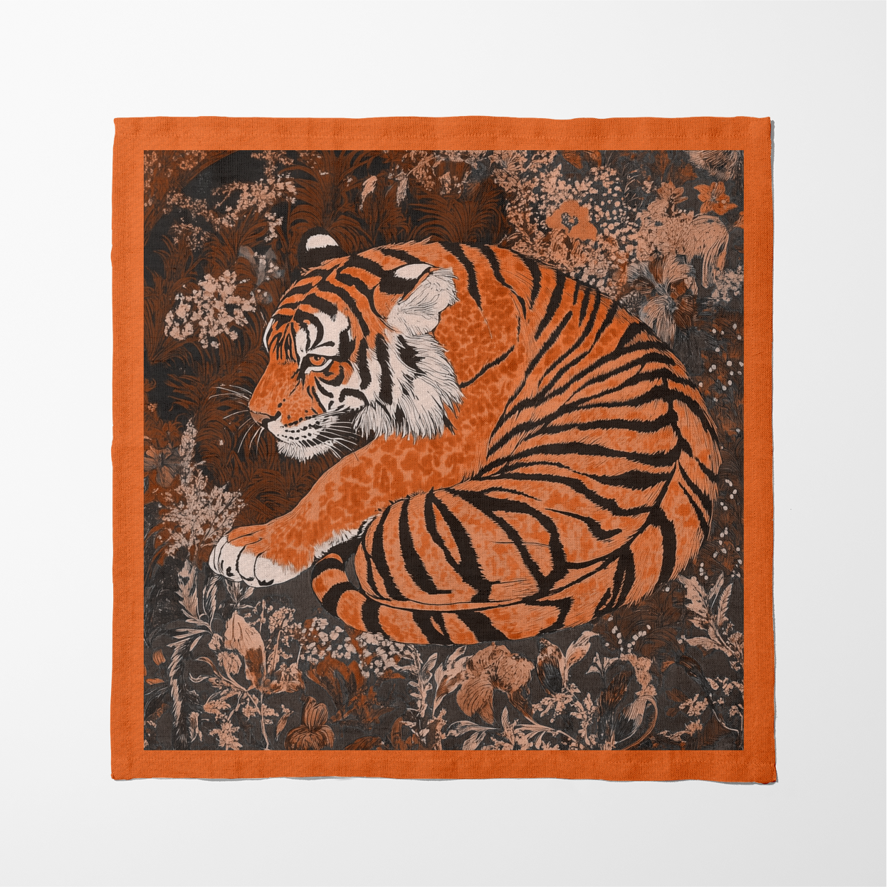 Wild Garden Napkin in Orange Dahlia