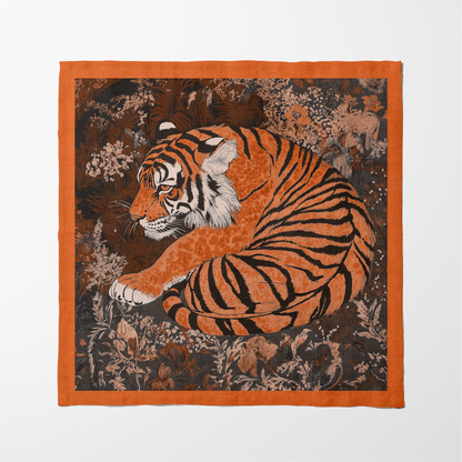 Wild Garden Napkin in Orange Dahlia