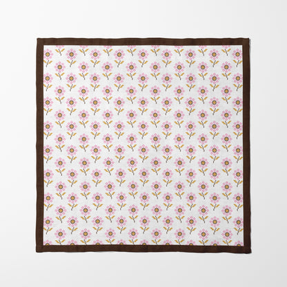 Cross-Stitch Flower Napkin