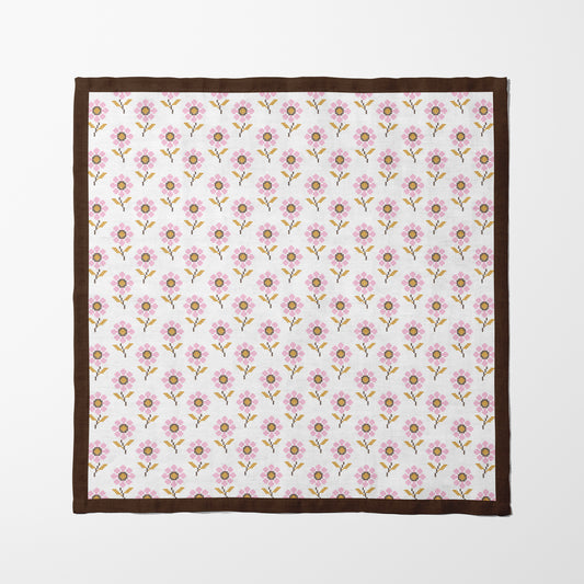 Cross-Stitch Flower Napkin