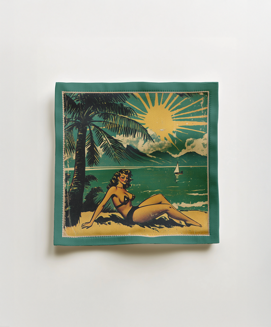 Vintage Vacation Cocktail Napkin in Islander