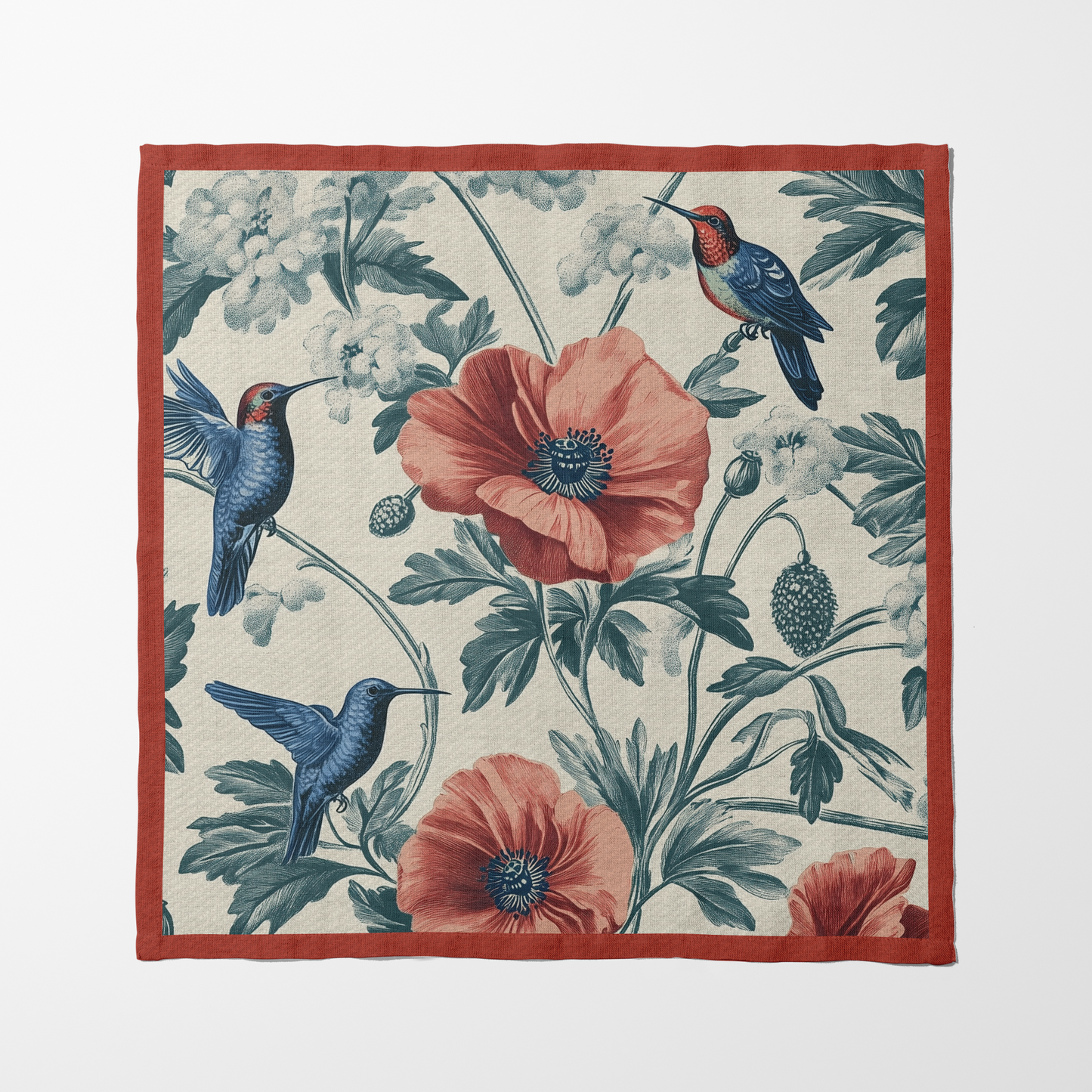 Poppy Bird Ballet Napkin in Autumn Nectar