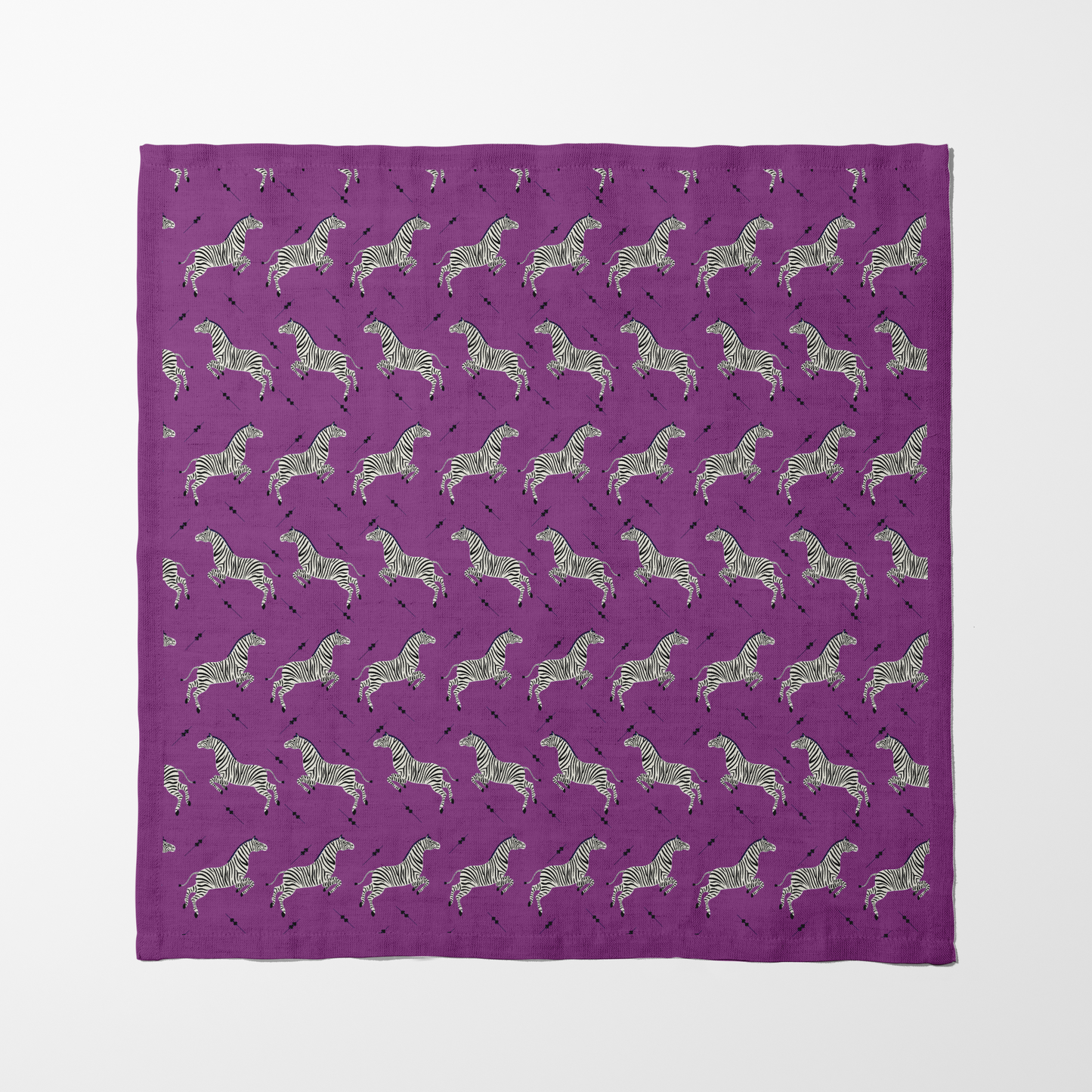 Leaping Zebras Napkin in Purple