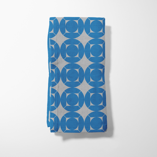 Picnic in the woods Napkin - Blue in Organic Cotton Voile