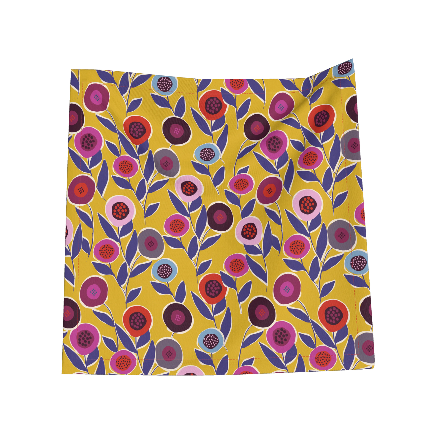 Button Flowers Yellow Oxford Cocktail