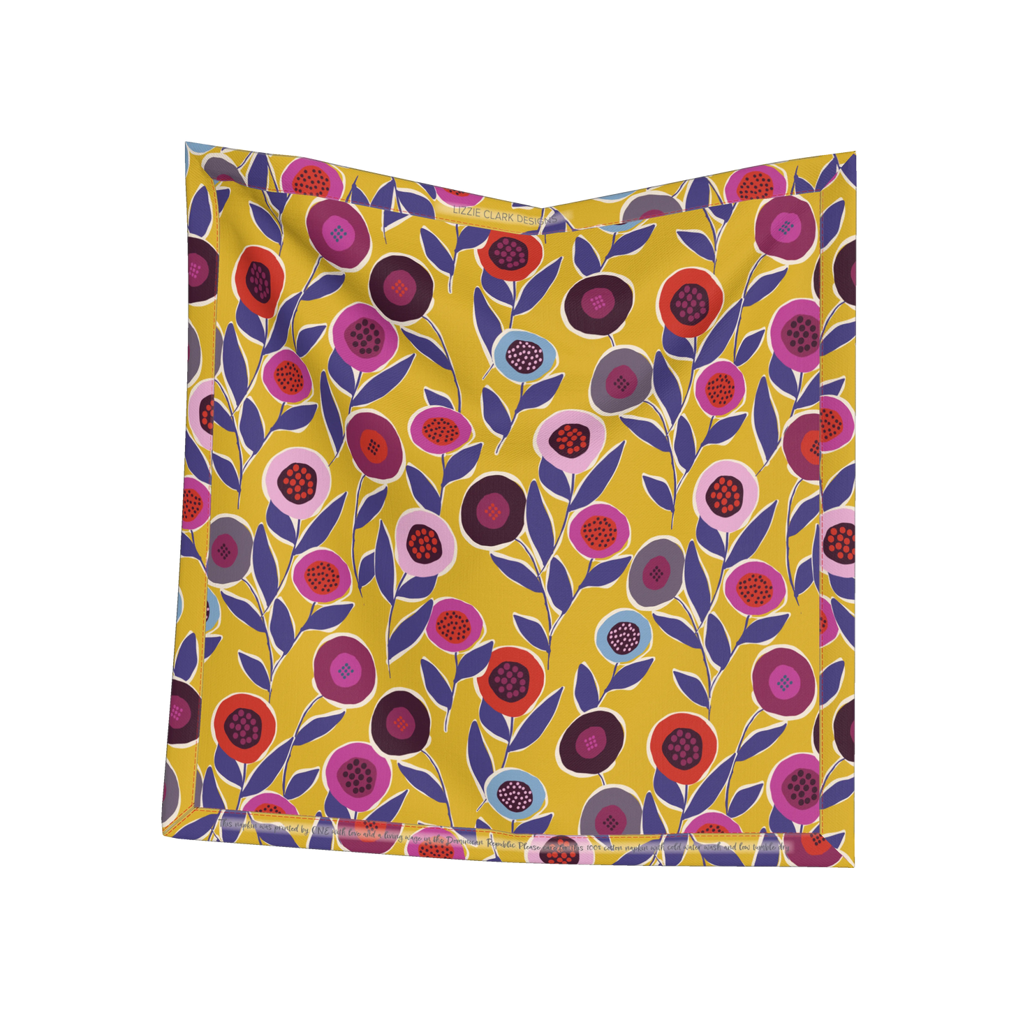 Button Flowers Yellow Oxford Cocktail