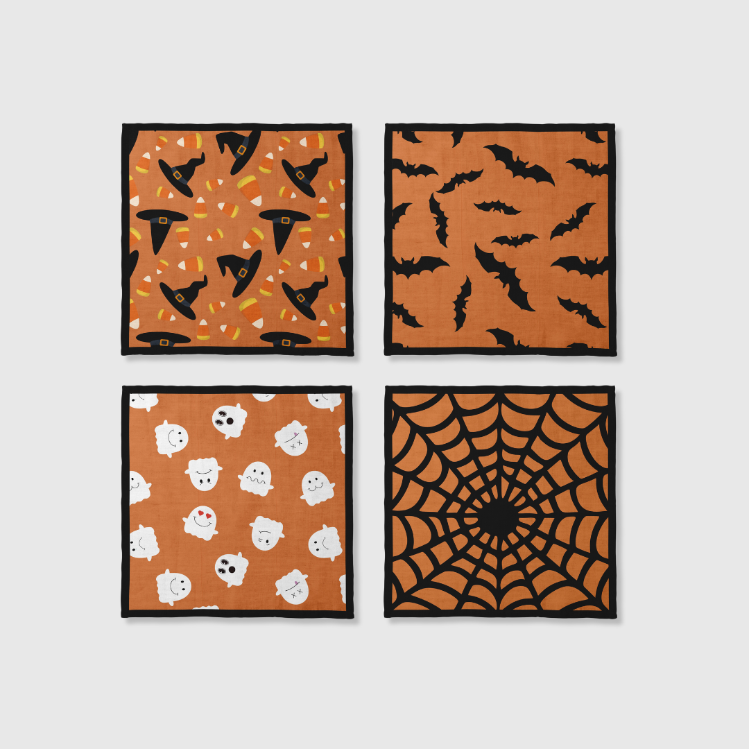 Spooky Napkins in Pumpkin | Set of 4