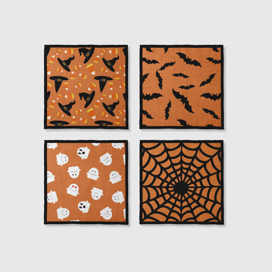 Spooky Napkins in Pumpkin | Set of 4