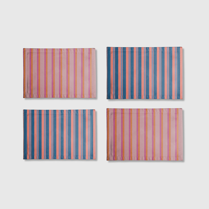 Candy Stripes Pink Placemats | Set of 4