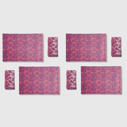 Tropical Cayena Pink Placemats & Napkins | Set of 8