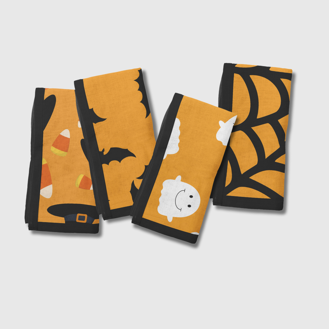 Spooky Napkins in Squash | Set of 4