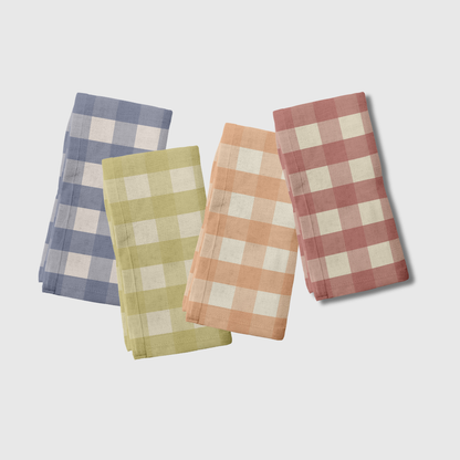 Vibrant Gingham Napkins | Set of 4