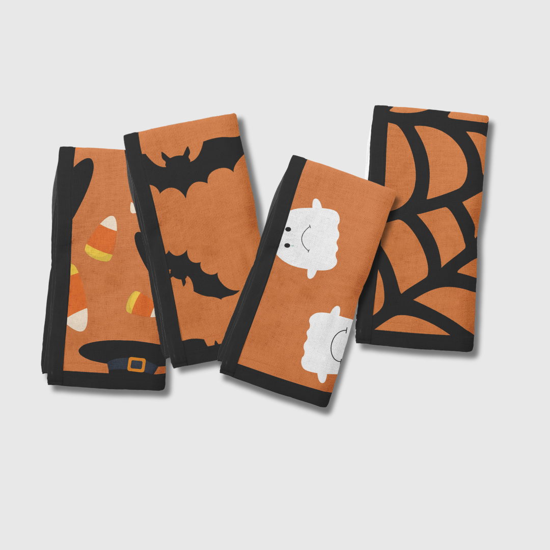 Spooky Napkins in Pumpkin | Set of 4