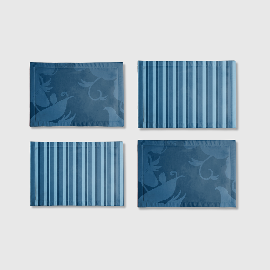 Tropical & Candy Blue Placemats | Set of 4