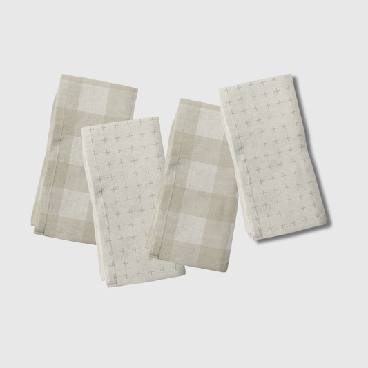 Minimalist Gingham Napkins | Set of 4