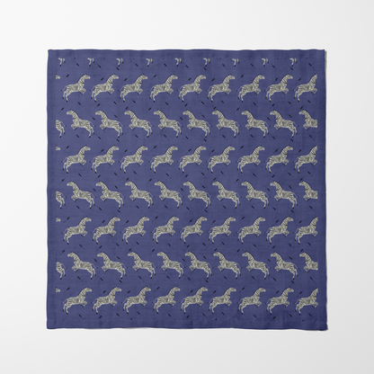 Leaping Zebras Napkins in Muted Rainbow | Set of 4