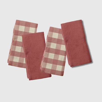 Classic x Gingham Napkins in Racer | Set of 4