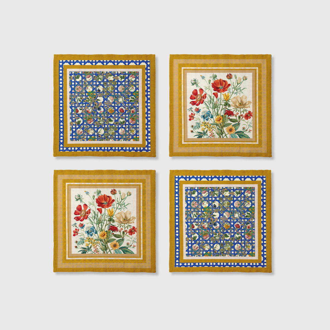 Antique Rattan Napkins | Set of 4