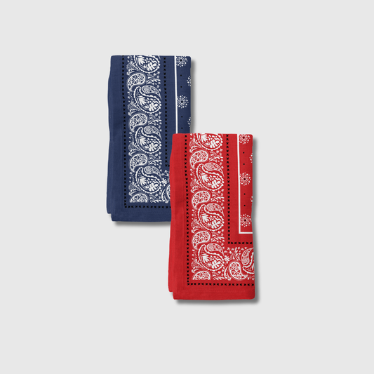 Red & Blue Bandana Napkins | Set of 2