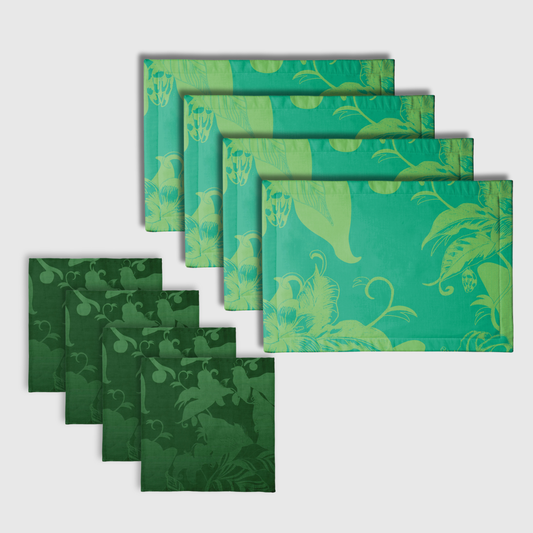 Tropical Green Placemats & Napkins | Set of 8