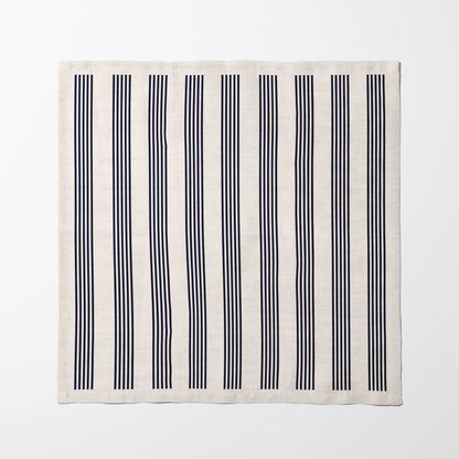 Stripe Napkins in White & Navy | Set of 4