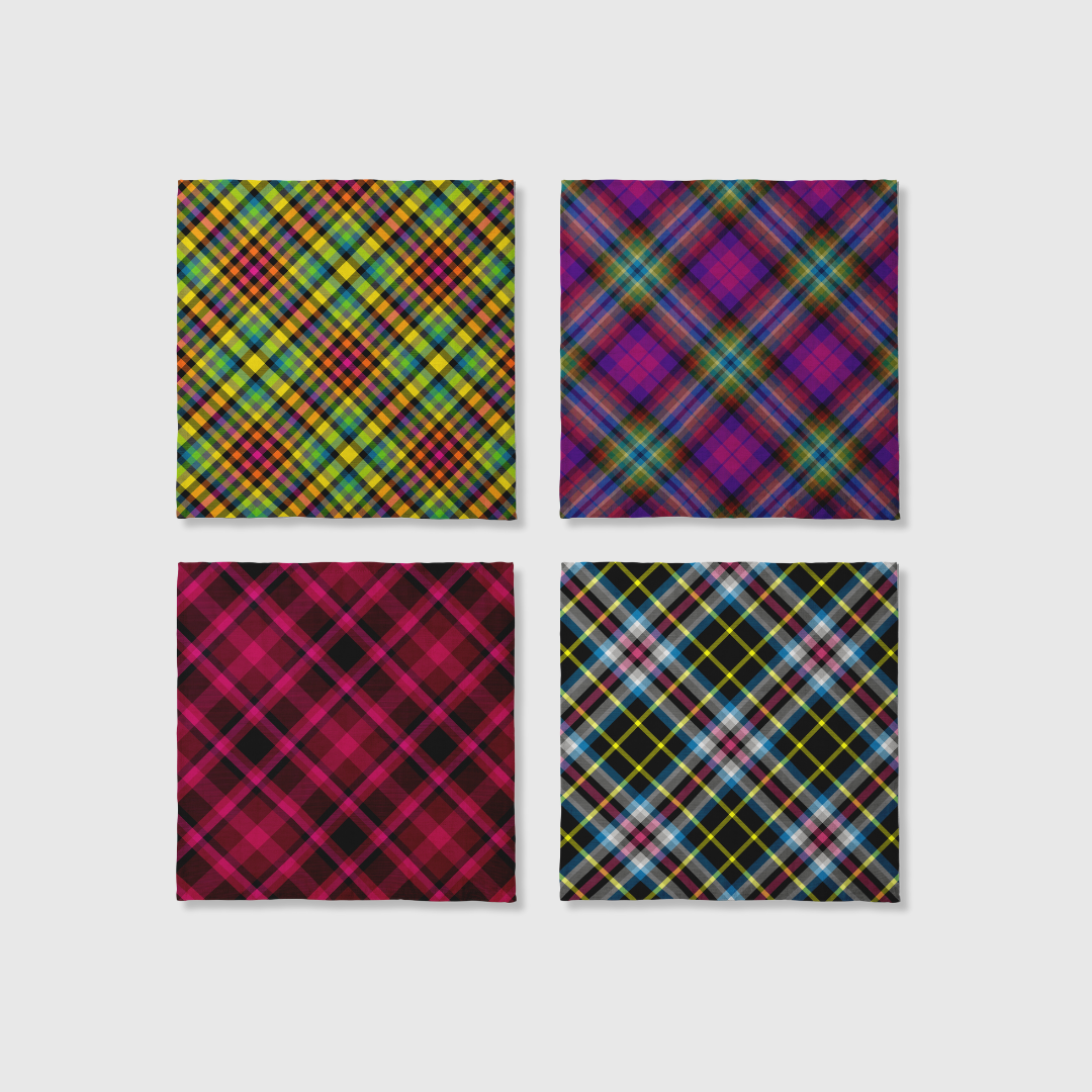 Vibrant Plaid Napkins | Set of 4