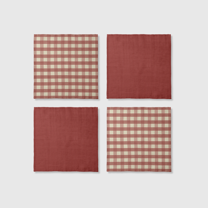 Classic x Gingham Napkins in Racer | Set of 4