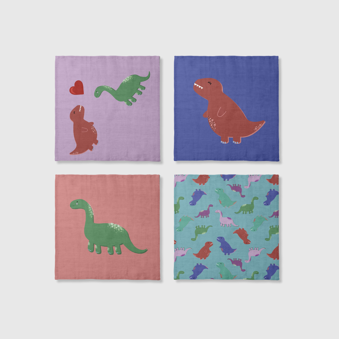 Dashing Dinos Napkins | Set of 4