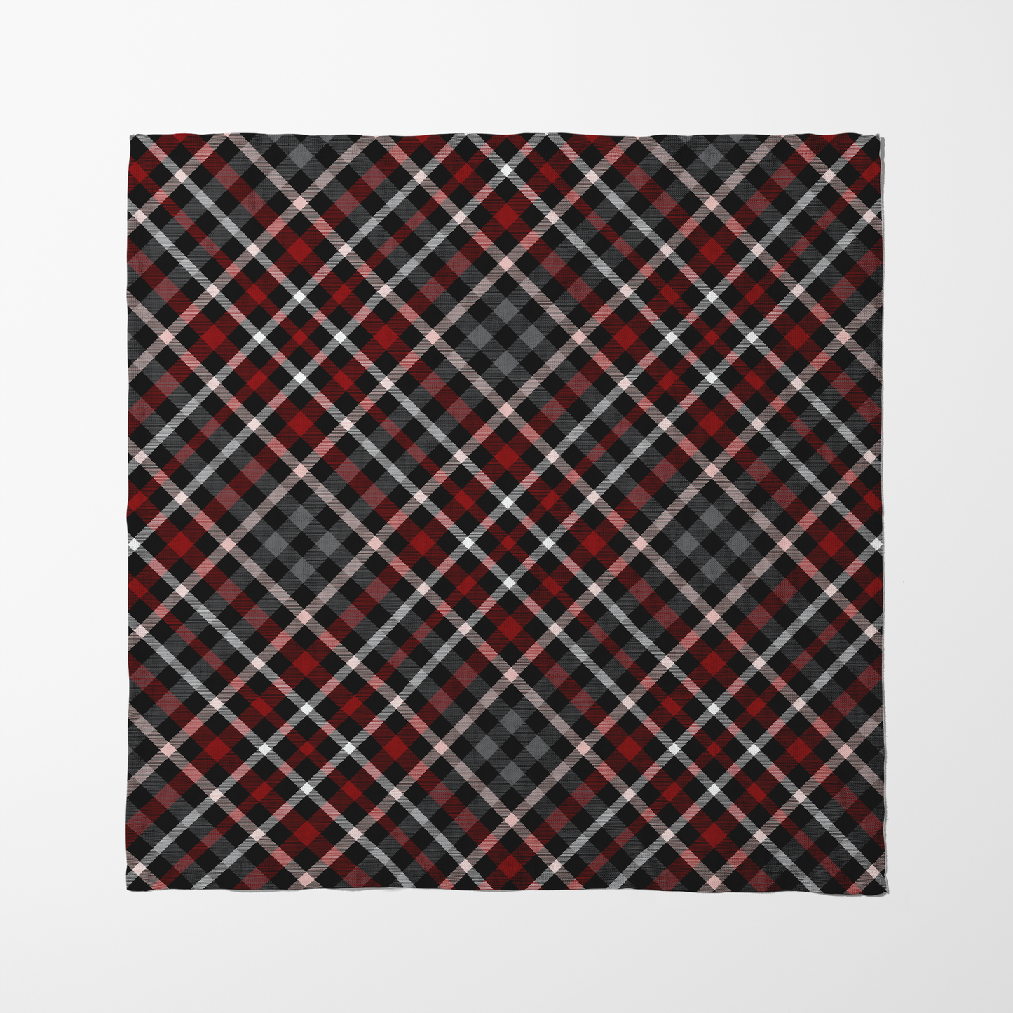 Plaid x Floral Napkins in Red | Set of 4