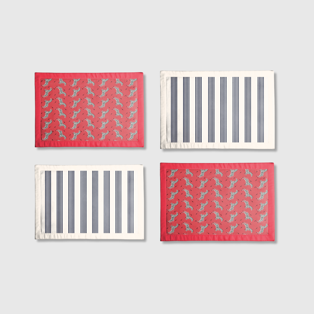 Zebra Stripes Placemats | Set of 4