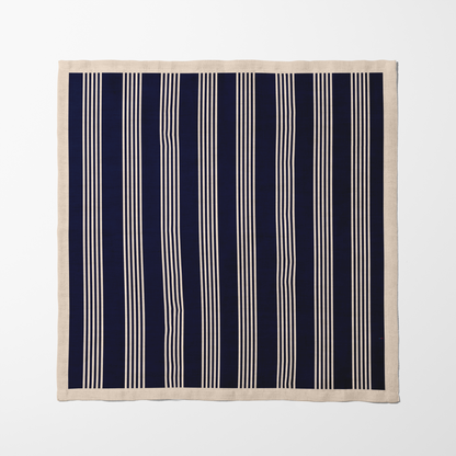 Stripe Napkins in White & Navy | Set of 4