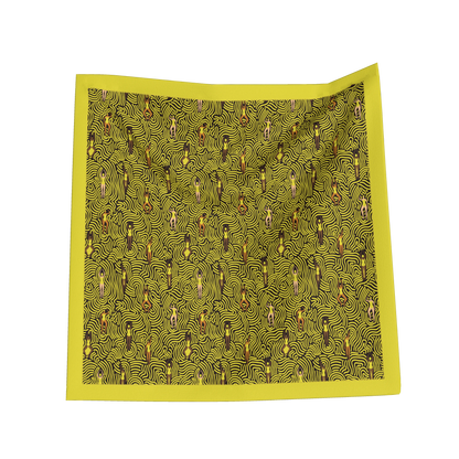 Swimmers in Summer Napkin in Yellow in Soft-Structured Linen