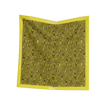 Swimmers in Summer Napkin in Yellow in Soft-Structured Linen