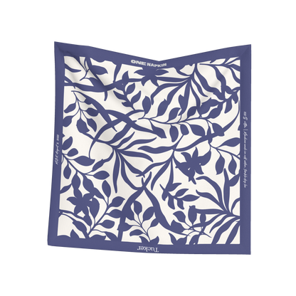 Custom Figi Floral Napkin in Midnight in Oxford Cotton - M&K 2025