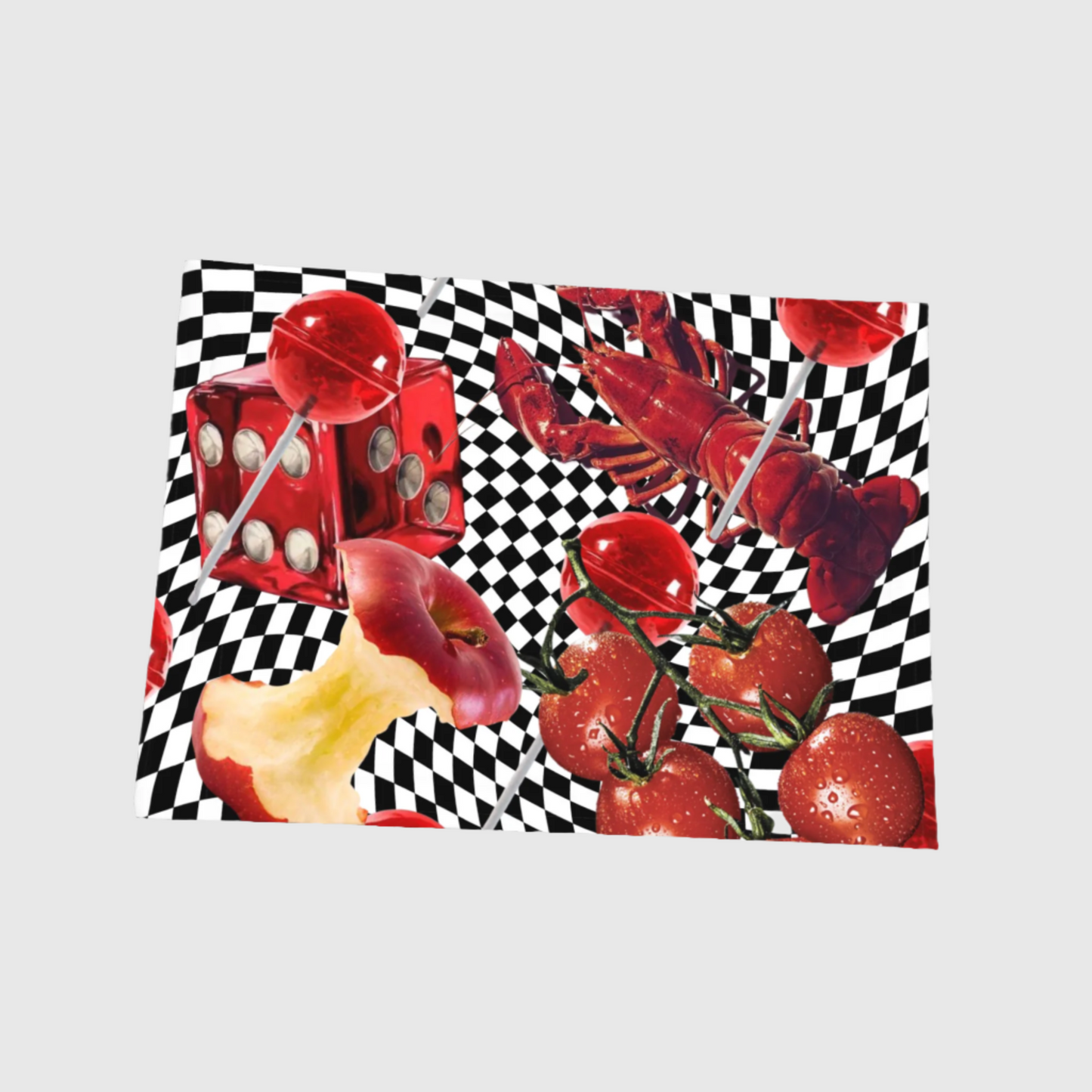 Red Warped Check Placemat